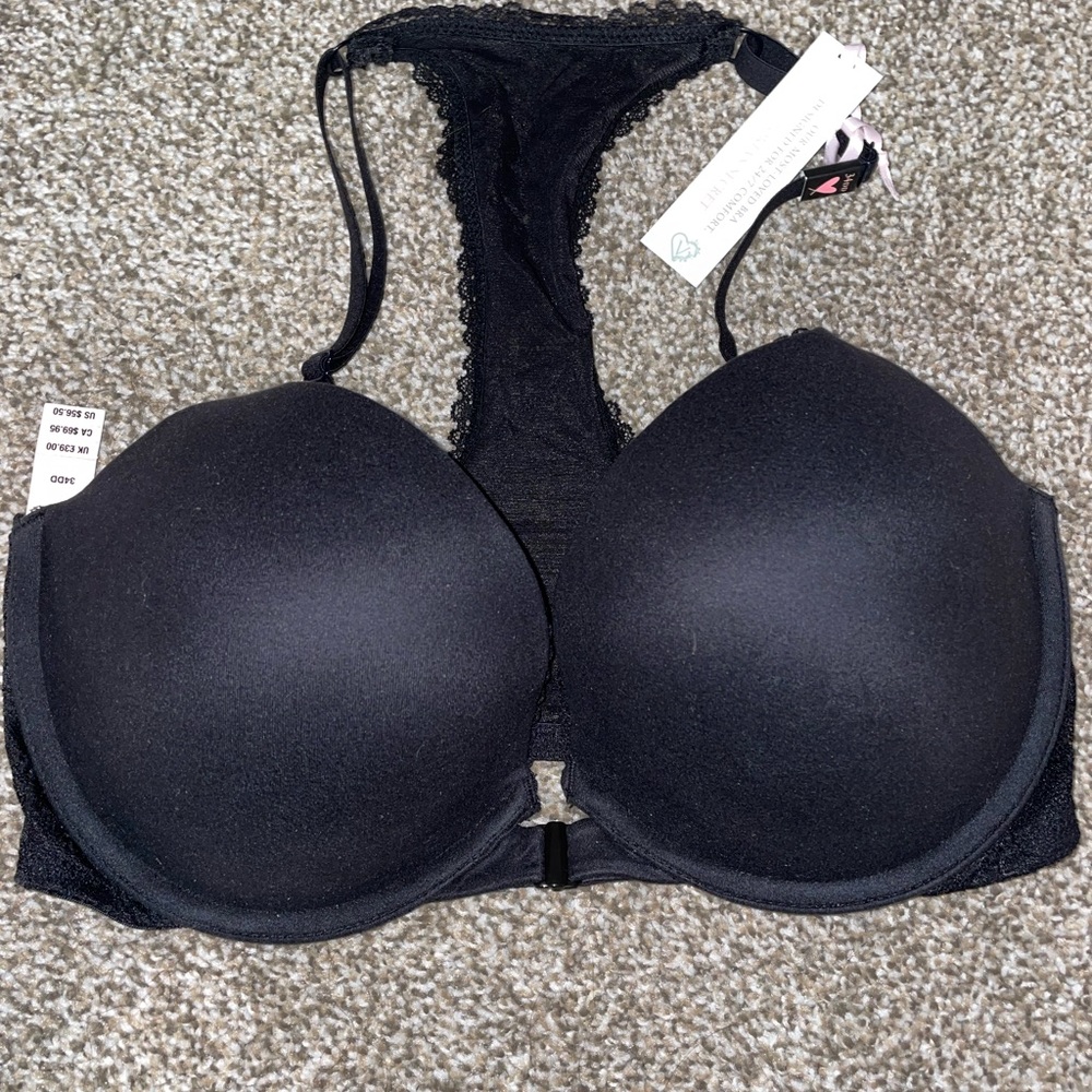Black racerback bra